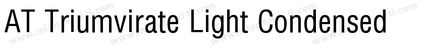 AT Triumvirate Light Condensed字体转换